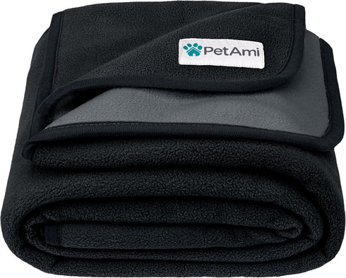 PetAmi Waterproof Dog Blanket for Medium Large Pets, Reversible Washable Soft Fleece Cat Blanket, Pet Couch Cover
