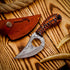 Predator Hunter - Handmade Damascus Knife with Leather Sheath - For Skinning, Camping, Outdoor - EDC 7” Fixed Blade Bushcraft Knives | Red Black Exotic Wood Handle by HUNTING HUNTS
