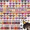 120 Pcs Halloween Dog Bow Tie Collar Set, Includes 60 Pumpkin Bow Ties, 30 Dog Neckties, 30 Large Bow Tie Collars, Pet
