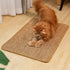Cat Scratcher Mat - Natural Sisal with Sticky Velcro Tapes, Horizontal Floor Pads for Indoor Cats