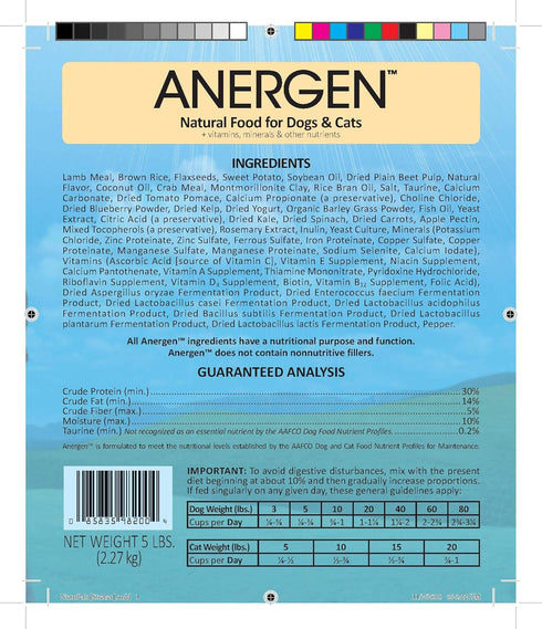 Wysong Anergen Canine/Feline Formula Dry Food - 5 Pound Bag
