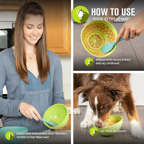 Hyper Pet IQ Treat Lick Mat for Dogs, Dog Slow Feeder & Cat Lick Mats, Great Alternative to Slow Feeders