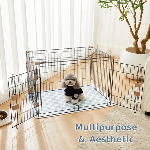 2 Pack Blue Checkered Washable Pee Pads for Dogs, Checkered Reusable Dog Pee Pads, for Puppy Playpen, Crate, Whelping