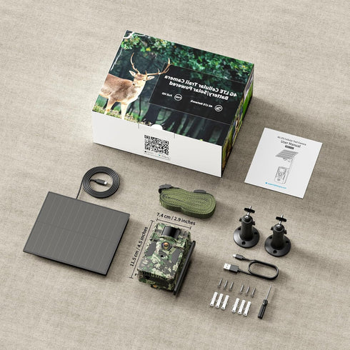 TKENPRO 2K 4G 0.2s IP66 Trail Camera, Cellular Trail Camera with Built in SIM Card Unlimited Data Plan Game Camera