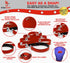 Hands Free Dog Leash Training Lead, Double Snap Grommet Adjustable, Large 1" x 7.5’ Red