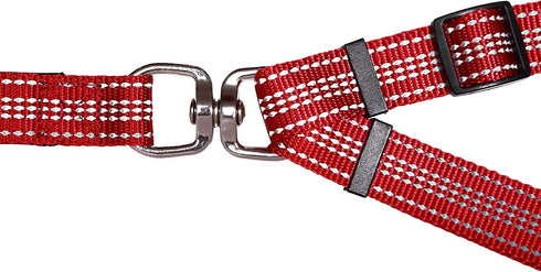 Prima Pet Premium Reflective Double Dog Leash, Adjustable Coupler, 2 Padded Handles, Tangle Free, Small