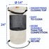 24x14 inches Portable Mesh Trash Bag for Boats, Kayaks, and Campers - (Beige)