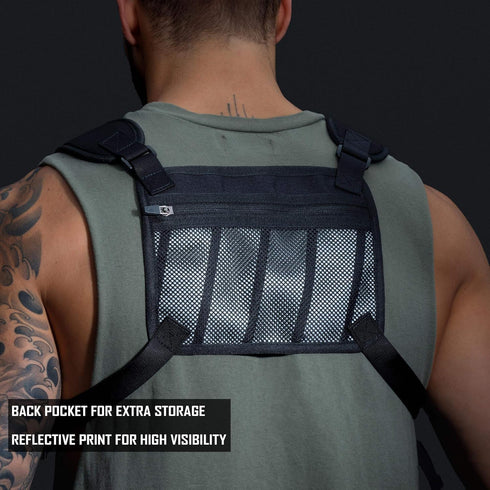 MVRK Water Resistant Chest Pack, Lightweight Running Vest with Phone Holder and Extra Storage