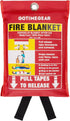 Go Time Gear Emergency Fire Blanket Kit for Home and Kitchen, Fire Retardant Survival Blanket Up to 1,200°F