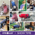 cyeollo 2 Pack Fleece Dog Sweater, Stretchy Pullover Soft Jacket with Reflective Stripe for Small Dogs Grey & Blue
