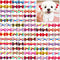 100pcs Handmade Yorkie Dog Hair Grooming Bows, 1.37x0.98 inch, Mix Puppy Dog Bowknot for Small Dogs Cats