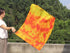 32" Winged Sirenny Flowy Spinning Silk Flag Poi, Church Praise Prophetic Worship Adoration Dance Banner, Dance Poi
