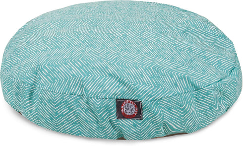 Majestic Pet Teal Native Small Round Indoor Outdoor Pet Dog Bed - Removable Washable Cover
