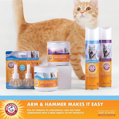 Arm & Hammer For Pets Pet Scents Solid Gel Deodorizer - Fresh Breeze Scent, 15 Ounces