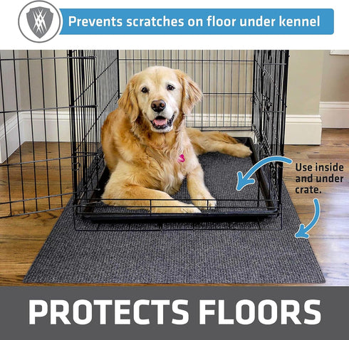 Drymate Premium Dog Crate Mat Liner, Absorbent, Waterproof, Non-Slip, Washable Puppy Pee Pad, Cut to Fit Design