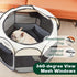 Love's Cabin Medium Dog Playpen, Portable Indoor/Outdoor Tent Crate, Foldable Pop Up Kennel with Removable Zipper Top,
