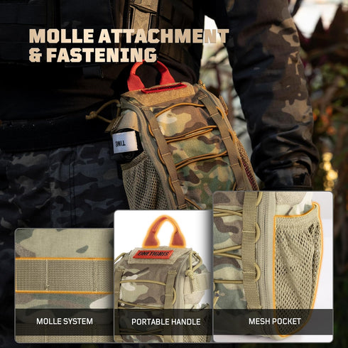 OneTigris Large IFAK Pouch, Empty Molle First Aid Bag, Medical Trauma Kit Bag for Outdoor