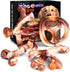 4-Pack Dog Chew Toys for Aggressive Chewers, Durable Bacon Flavor Nylon Bones for Teeth Cleaning