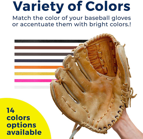 TOFL Softball and Baseball Glove Lace Kit, Mitt Lace Repair Kit with 2 Leather Laces and Needle