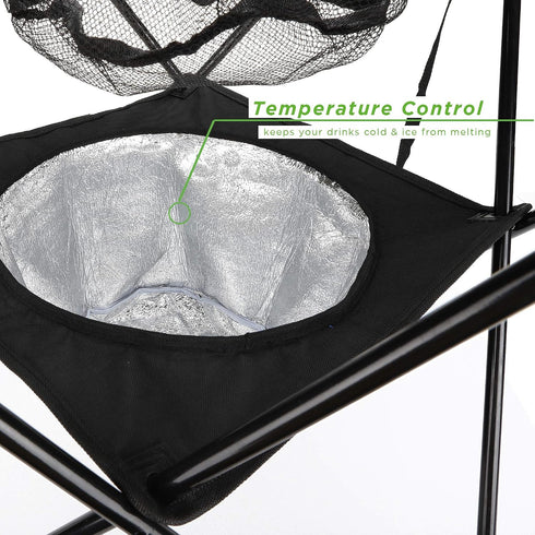 23.25" 23.25" 24.5" Mind Reader Folding Tailgate Table, Camping Gadgets, Tailgate Essentials, Portable Cooler, L x W x