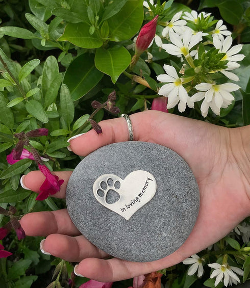 Comforting Dog Memorial Gift - Sympathy or Condolence Gift for Loss of Pet, In Loving Memory Stone by Whitney Howard