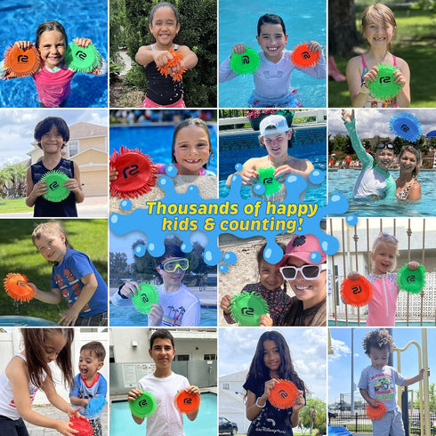 2 Pack Swimming Water Flying Discs for Kids: Soft Sports Disc - Soaks The Target On Impact - Best Pool Toys & Beach