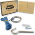 Hook and Ring Swing DIY Kit, Stainless Steel Hardware and Nylon String Ring Toss Game for Indoor Outdoor Fun