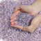 T4U Tumbled Chips Stones, Crushed Crystal Quartz 1 LB for DIY Aquarium Gravel Rocks (Amethyst)