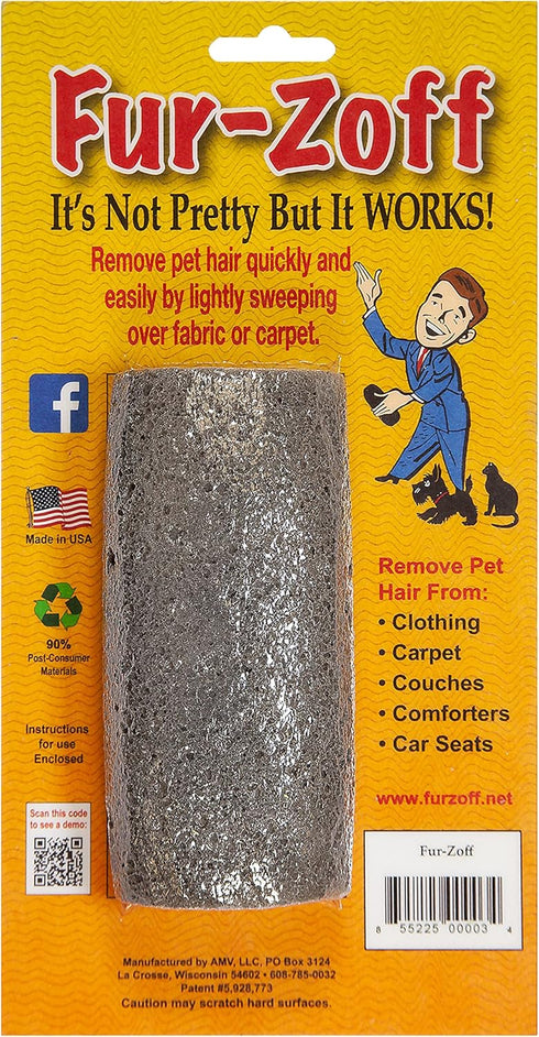 Pet Hair Removal Tool for Carpet, Car, Rugs, Bedding, Clothing, Automotive Interior Detailing, Gray