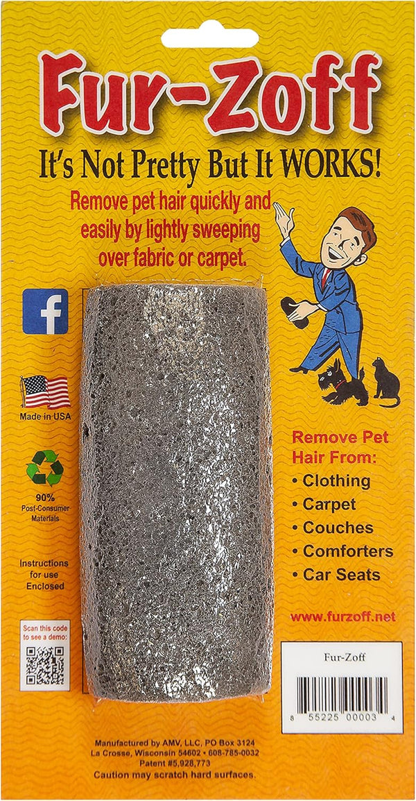 Pet Hair Removal Tool for Carpet, Car, Rugs, Bedding, Clothing, Automotive Interior Detailing, Gray