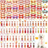 Eccliy 120 Pcs Thanksgiving Dog Bows Ties Collars, Adjustable Pumpkin Turkey Maple Leaves Pattern for Dogs Cats