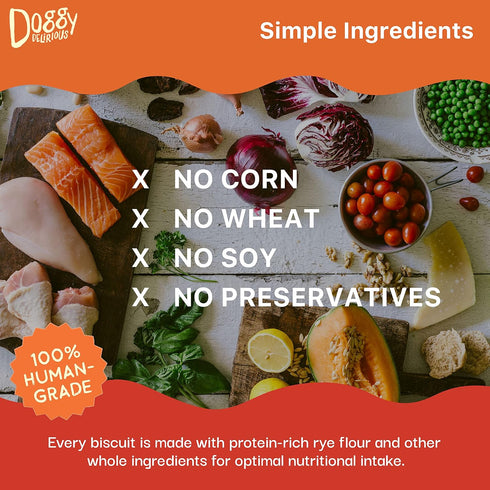 Crunchy Dog Treats for All Sizes, All-Natural Puppy Treats, 100% Human-Grade, Pumpkin Snacks