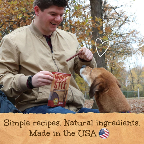 Happy Howie's Woof Stix - Natural Healthy Dog Treats, Flavorful Slow Cooked Beef Stick, Hormone Free (Pack of 1)