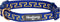 Blueberry Pet 4 Patterns Gold Metallic Thread T-Shape Adjustable Dog Collar, Large, Neck 18"-26" in Royal Blue