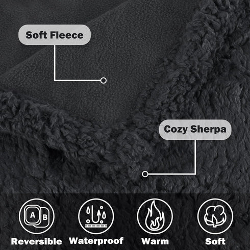 Kritter Planet Waterproof Sofa Blanket for Dogs, Pee Proof Reversible Couch Cover, Washable Liquid Proof Furniture