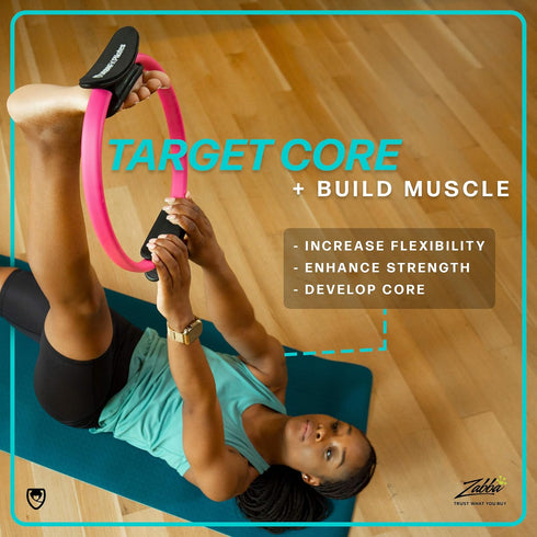 URBNFit Pilates Ring - 12" Magic Circle with Dual Grip, Foam Pads for Inner Thigh Workout and Toning
