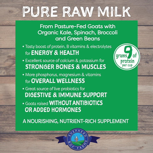 Freeze Dried Raw Goat's Milk with Probiotics for Dogs & Cats, Organic USA Veggies & Fruits, High Protein Toppers