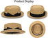 Pork Pie Hat for Men/Women, Classic Straw Boater Derby Sun Hats with Grosgrain Band