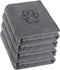 Chumia 4 Pack Dog Towels for Drying, Large Microfiber Grooming Towels with Embroidered Paw for Bathing (Gray, 16 x 32