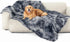 Bedsure Waterproof Dog Blankets for Large Dogs - Calming Cat Blanket for Bed Couch Protector, 60"x80", Tie-dye Grey