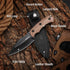 Mossy Oak Fixed Blade Knife with Sheath, Full-tang Stainless Steel Blade, Outdoor Knives for Camping, Hiking (Wood