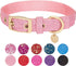Blueberry Pet Designer Adjustable Dog Collar, Mixed Metallic Thread in Dazzling Tinsel Pink, Neck 7.5-10", for Small
