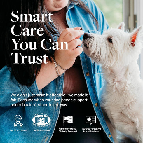 60 Veterinary Formula Dental Health Supplement for Dogs Vet-Formulated Chews with EpiCor & Kelp Smart Vitality Supports