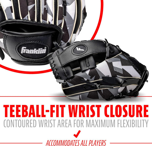 Franklin Sports Kids Baseball + Tball Glove - RTP Youth Baseball Glove for Boys + Girls