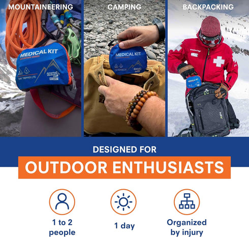 59 (0100-1000) Adventure Medical Kits Mountain Series Medical Kit (Day Tripper Lite) - Pieces, blue/orange, one size