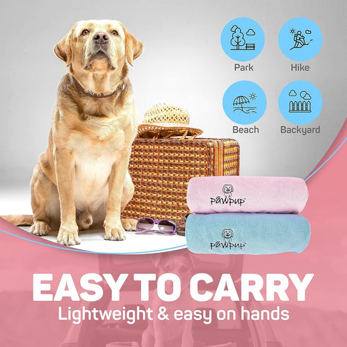 Dog Towel, Super Absorbent Quick Drying Microfiber Pet Towel for Dogs, Cats (40 x 24 Inches, Pink and Blue)