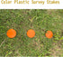 6.3" 20) Property Line Markers - Unbreakable Barbed Stakes for Ground and Survey use (Color Plastic