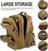 LHI Tactical Military Backpack, 45L Large Molle Army Assault Pack, 3 Day Travel Backpack for Men and Women