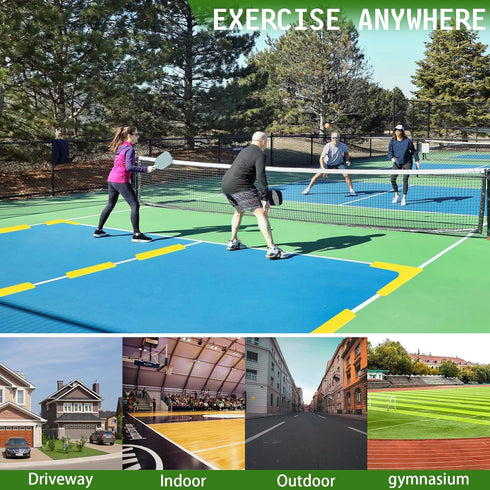 28pcs 84pcs, Hikeen Court Lines Marker Kit Anti-Slip and Wind-Resistant Throw Down Markers or Pickleball Net Court