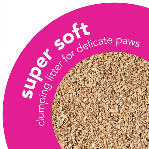 oekocat Super Soft Natural Wood Clumping Litter, Medium for Delicate Paws (Packaging May Vary)